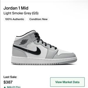 Light Smoke Grey Jordan 1 Mid